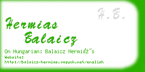 hermias balaicz business card